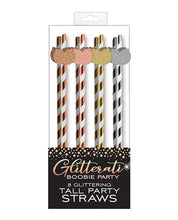 Load image into Gallery viewer, Glitterati Boobie Tall Party Straws
