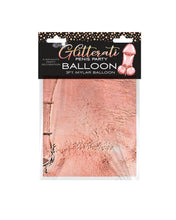 Load image into Gallery viewer, Glitterati 3ft Rose Gold Penis Mylar Balloon
