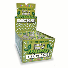 Load image into Gallery viewer, Suck A Bag Of Minty Dicks 5pc Bags Display Of 100 Bags
