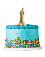 Load image into Gallery viewer, Glitterati Golden Glitter Penis Candle
