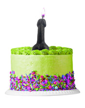 Load image into Gallery viewer, Glitterati Black Glitter Penis Candle
