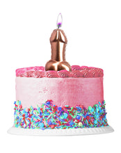 Load image into Gallery viewer, Glitterati Metallic Pink Penis Candle
