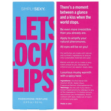 Load image into Gallery viewer, Simply Sexy Pheromone Perfume Lets Lock Lips .3 Fl Oz
