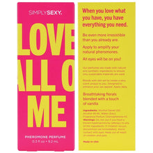 Load image into Gallery viewer, Simply Sexy Pheromone Perfume Love All Of Me .3 Fl Oz
