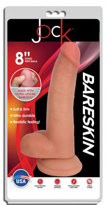 Jock Bareskin 8in Vanilla Dildo W/ Balls
