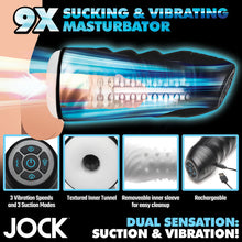 Load image into Gallery viewer, Jock 9x Sucking &amp; Vibrating Masturbator
