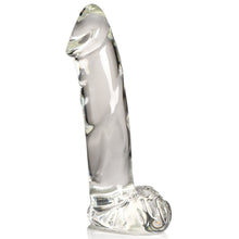 Load image into Gallery viewer, Pleasure Crystals 7.1 In Glass Dildo W/ Balls
