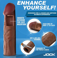 Load image into Gallery viewer, Jock Enhancers 1.5in Realistic Penis Extension Dark

