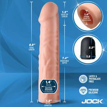 Load image into Gallery viewer, Jock Enhancers 1.5in Realistic Penis Extension Vibrating Light
