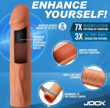 Load image into Gallery viewer, Jock Enhancers 1.5in Realistic Penis Extension Vibrating Medium
