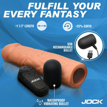 Load image into Gallery viewer, Jock Enhancers 1.5in Realistic Penis Extension Vibrating Medium
