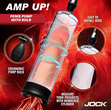 Load image into Gallery viewer, Jock Advanced Amp Up Penis Pump W/bulb
