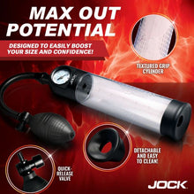 Load image into Gallery viewer, Jock Advanced Pump Up Gauge Penis Pump W/bulb

