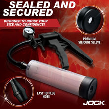 Load image into Gallery viewer, Jock Advanced Pump Up Penis Pump W/gauge &amp;trigger Handle
