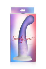Load image into Gallery viewer, Simply Sweet Slim G-spot Silicone Dildo Purple/white
