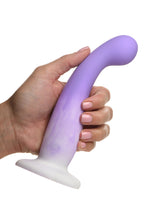 Load image into Gallery viewer, Simply Sweet Slim G-spot Silicone Dildo Purple/white
