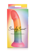 Load image into Gallery viewer, Simply Sweet 6.5in Phallic Rainbow Dildo
