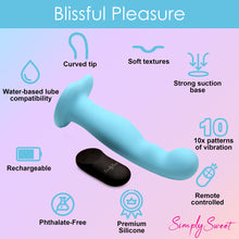 Load image into Gallery viewer, Simply Sweet Vibrating Thick Silicone Dildo W/ Remote
