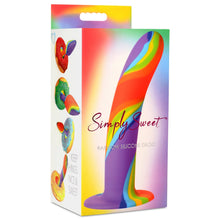 Load image into Gallery viewer, Simply Sweet Rainbow Silicone Dildo
