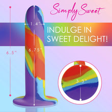 Load image into Gallery viewer, Simply Sweet Rainbow Silicone Dildo
