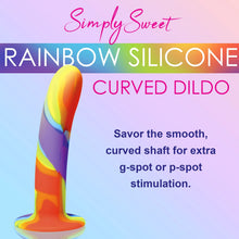 Load image into Gallery viewer, Simply Sweet Rainbow Silicone Dildo
