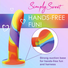Load image into Gallery viewer, Simply Sweet Rainbow Silicone Dildo
