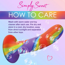 Load image into Gallery viewer, Simply Sweet Rainbow Silicone Dildo
