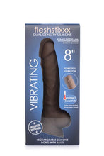 Load image into Gallery viewer, Fleshstixxx 8in Vibrating Dildo W/ Balls Dark
