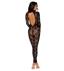 Gloved Bodystocking Black O/s