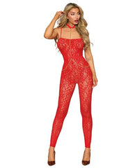 Bodystocking & Harness Poinsettia O/s