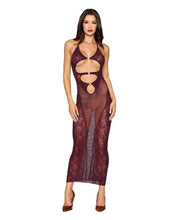 Load image into Gallery viewer, Bodystocking Gown &amp; Shrug Cherry Lacquer O/s
