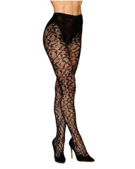 Lace Pantyhose Black O/s