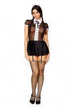 Load image into Gallery viewer, Miss Behavin Gothic Schoolgirl Costume Set Black O/s
