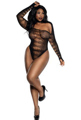 Long Slv Bodysuit Blk X/