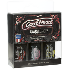 Load image into Gallery viewer, Goodhead Tingle Drops 3 Pk 1 Oz French Vanilla Sweet Cherry And Cotton Candy
