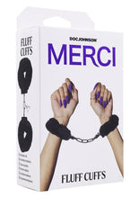 Load image into Gallery viewer, Merci Fluff Cuffs Black
