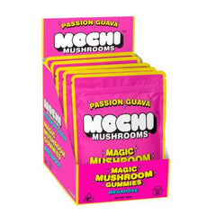 Mochi Magic Mushroom Gummies Passion Guava 5 Pack Display