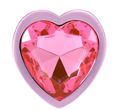 Booty Bling Heart Diamond Jew/ Metal Plug S/pink
