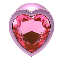 Booty Bling Heart Diamond Jew/ Metal Plug M/pink
