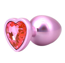 Load image into Gallery viewer, Booty Bling Heart Diamond Jew/ Metal Plug L/pink
