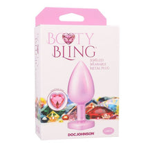 Load image into Gallery viewer, Booty Bling Heart Diamond Jew/ Metal Plug L/pink
