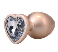 Load image into Gallery viewer, Booty Bling Heart Diamond Jew/ Metal Plug M/gold
