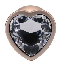 Load image into Gallery viewer, Booty Bling Heart Diamond Jew/ Metal Plug M/gold
