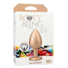 Load image into Gallery viewer, Booty Bling Heart Diamond Jew/ Metal Plug M/gold
