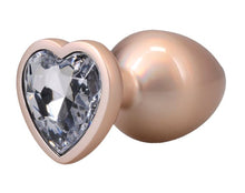 Load image into Gallery viewer, Booty Bling Heart Diamond Jew/ Metal Plug L/gold
