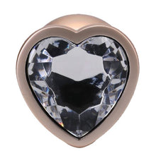 Load image into Gallery viewer, Booty Bling Heart Diamond Jew/ Metal Plug L/gold
