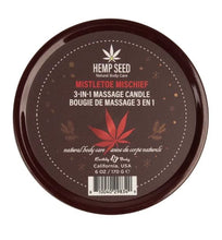 Load image into Gallery viewer, Hemp Seed 3-in-1 Massage Candl Mistletoe Mischief 6oz
