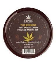 Load image into Gallery viewer, Hemp Seed 3-in-1 Massage Candl Yule Be Begging 6oz
