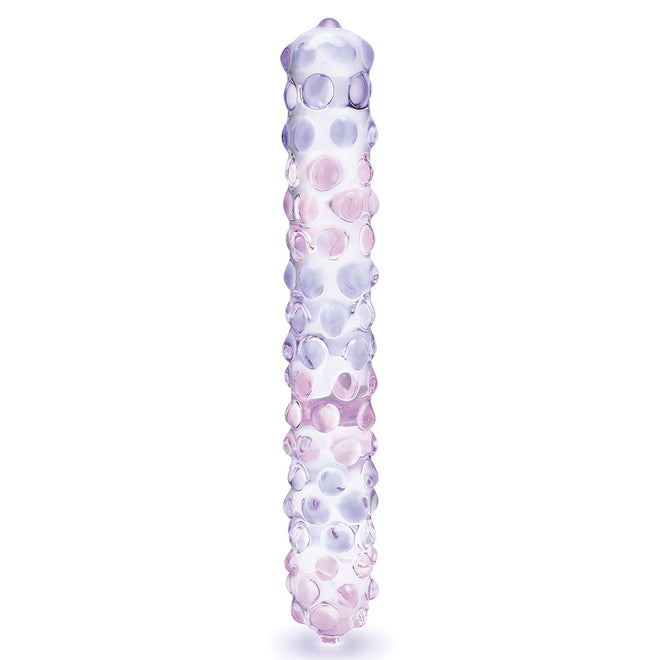 Glas 9 Purple Rose Nubby Dildo 