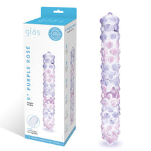 Load image into Gallery viewer, Glas 9 Purple Rose Nubby Dildo &quot;

